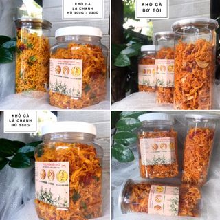 Khô gà lá chanh 300gr - Hũ PET vát cạnh, sang, sạch, sịn