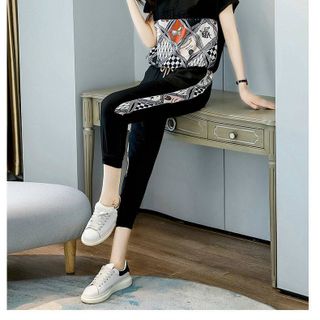 Đồ bộ thể thao cotton cao cấp phối họa tiết cổ điển TT461