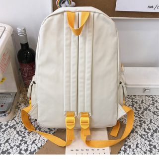 Balo nữ chất liệu vải canvas chống thấm phối nhựa trong màu phối độc đáo tặng sticker kute