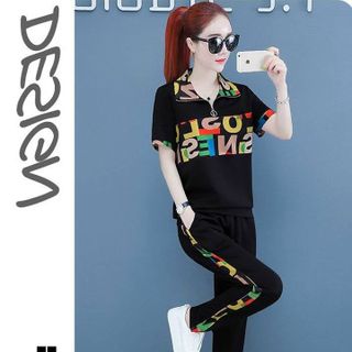 Đồ bộ thể thao cổ bẻ phối chữ TT432180