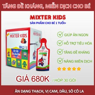 Mixter Kids tăng đề kháng, miễn dịch cho bé (loại 30 gói/hộp)