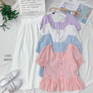 Áo sô thêu hoa babydoll A6650 giá sỉ