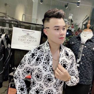 ÁO SƠ MI NAM HOẠ TIẾT DÀI TAY ÉP 3D LỤA MỀM MỊN