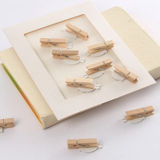 Combo 10 kep gỗ treo hình ,kẹp giấy tặng dây