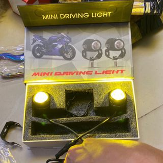 Đèn trợ sáng mini bi cầu 2 bóng tản nhiệt chống nước