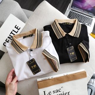 ÁO THUN CỔ BẺ BODỆT THÊU CHỮ MẪU MỚI