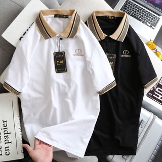 ÁO THUN CỔ BẺ BODỆT THÊU CHỮ MẪU MỚI
