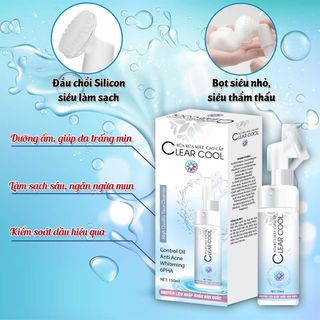 Sữa rửa mặt Clear Cool cao cấp có đầu tạo bọt và massa giá sỉ