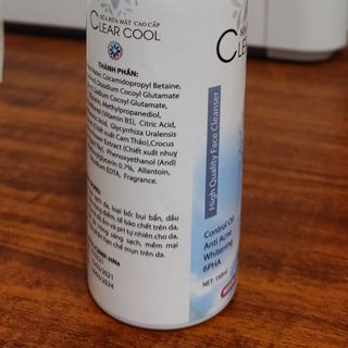 Sữa rửa mặt Clear Cool cao cấp có đầu tạo bọt và massa