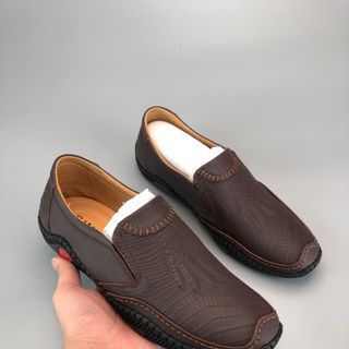 Giày lười da bò thật