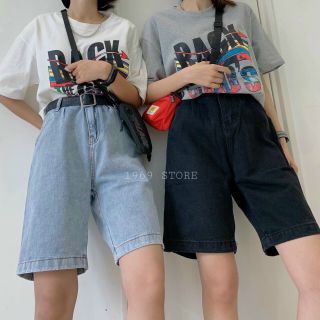 Quần short ngố jean nữ ống rộng dày đẹp