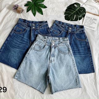 Quần short ngố jean nữ lưng cao kiểu Ms29 giá sỉ