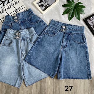 Quần short ngố jean nữ lưng cao kiểu Ms27 giá sỉ