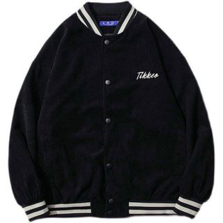 Áo khoác nhung kiểu bomber logo thêu 2 mặt đẹp