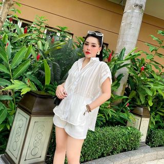Sét sơ mi phối quần màu