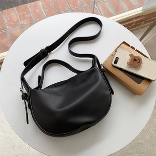 Túi đeo chéo da mềm thiết kế trơn đơn giản có quai