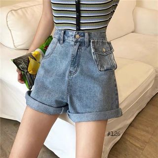 Quần short ngố jean nữ túi kiểu Ms126 giá sỉ