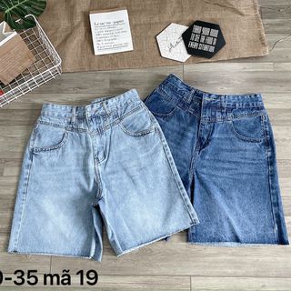 Quần short ngố jean nữ trơn lưng cao Ms19 giá sỉ