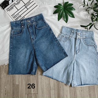 Quần short ngố jean nữ lưng cao kiểu Ms26 giá sỉ