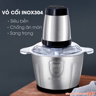 Máy Xay Thịt Đa Năng Xay Rau Củ, Xay Hoa Quả Cối Inox 304 (3L)
