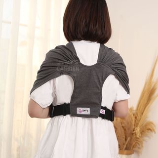 Địu vải em bé JUMY(0-24 tháng tuổi)_MÀU XÁM