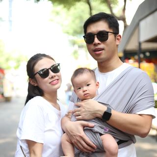Địu vải em bé JUMY(0-24 tháng)_MÀU GHI