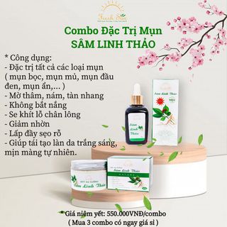 Combo Sâm Linh Thảo Trị Mụn