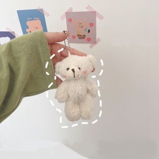 Móc khóa gấu bông dùng trang trí balo túi xách làm móc khóa chất liệu mềm đẹp