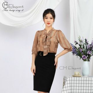sơ mi cổ nơ mới