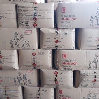 Khăn ướt Lotte 120 tờ giá sỉ nguyên thùng 24 gói Gò Vấp TPHCM