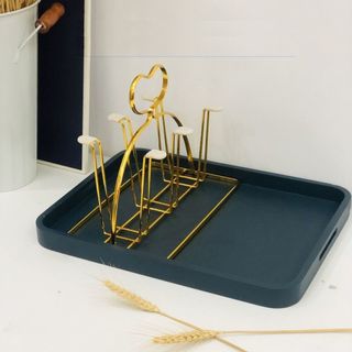 (Sẵn) Giá úp cốc mạ vàng titan hình trái tim
