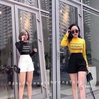 Quần short cạp cao