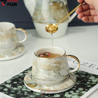 BỘ BÌNH CỐC VÂN ĐÁ KÈM GIÁ TREO CAO CẤP