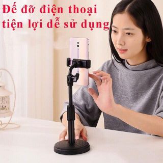 Giá đỡ điện thoại -01 (L7) livestream, đế tròn, 1 đầu kẹp