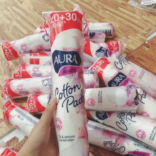 BÔNG TẨY TRANG AURA 150 miếng