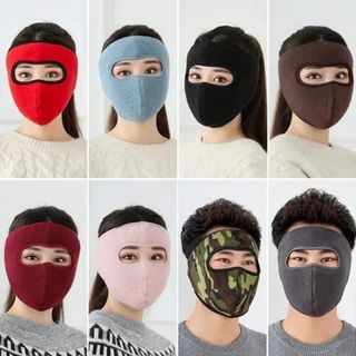 Khẩu trang Ninja lót nỉ bảo vệ mắt - Khẩu trang có kính che trán kín mặt dán gáy che kín tai chạy xe phượt nam nữ giá sỉ