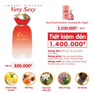 Nước hoa charme Very Sexy, Midnight, In Love, Beauty 100ml