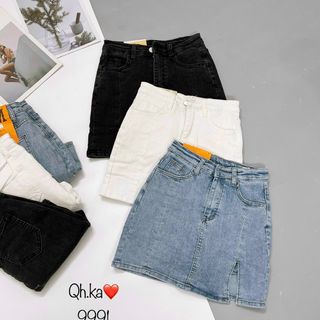 Quần váy bò xẻ hottrend