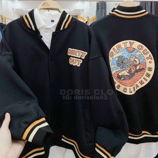 Áo cadigan thun nỉ ngoại dirty out