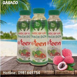 Nước Ép Vải Thạch Dừa @teen 500ML - Thùng 24 Chai