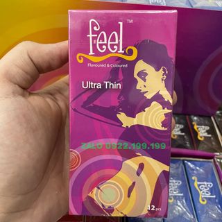 Bao cao su Feel Ultra Thin Siêu Mỏng - Kéo dài thời gian quan hệ hộp 12 cái
