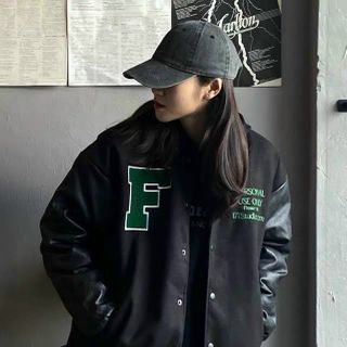 Áo khoác dù kiểu bomber logo chữ F cá tính