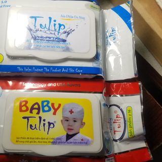 KHĂN GIẤY ƯỚT CAO CẤP BỊCH LỚN 80 TỜ TULIP