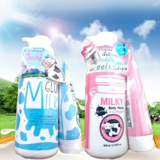 [Tặng sữa rửa mặt] Sữa tắm con bò Gluta Milky Thái Lan 800ml giá sỉ