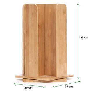 KỆ ĐỰNG LY TRÀ SỮA CÀ PHÊ BẰNG GỖ TRE ĐỨNG 4 NGĂN ĐÁY XOAY 360 ĐỘ - THÂN THIỆN MÔI TRƯỜNG - GỌN NHẸ - TIỆN LỢI - HÀNG SẢN XUẤT TẠI VIỆT NAM
