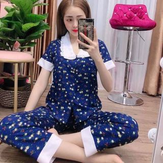 Đồ bộ pijama Satin kate lụa bèo tiểu thư Dài Cộc