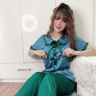 Đồ bộ pizama Satin bèo tiểu thư 5hình