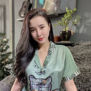 Pijama Satin in 3D con gấu Karo