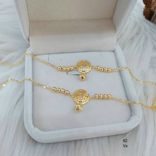 Lắc tay Kim tiền màu vàng tây