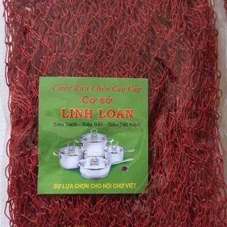 Lưới rửa chén đỏ Linh Loan và Suka